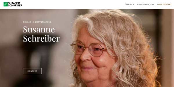 Website-Startseite für Susanne Schreiber, Thermomix Gruppenleitung – Webdesign von GRALKE-MEDIA